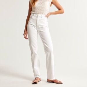 Abercrombie and Fitch, size 28/ Long/ Curve love, Cream wash jeans